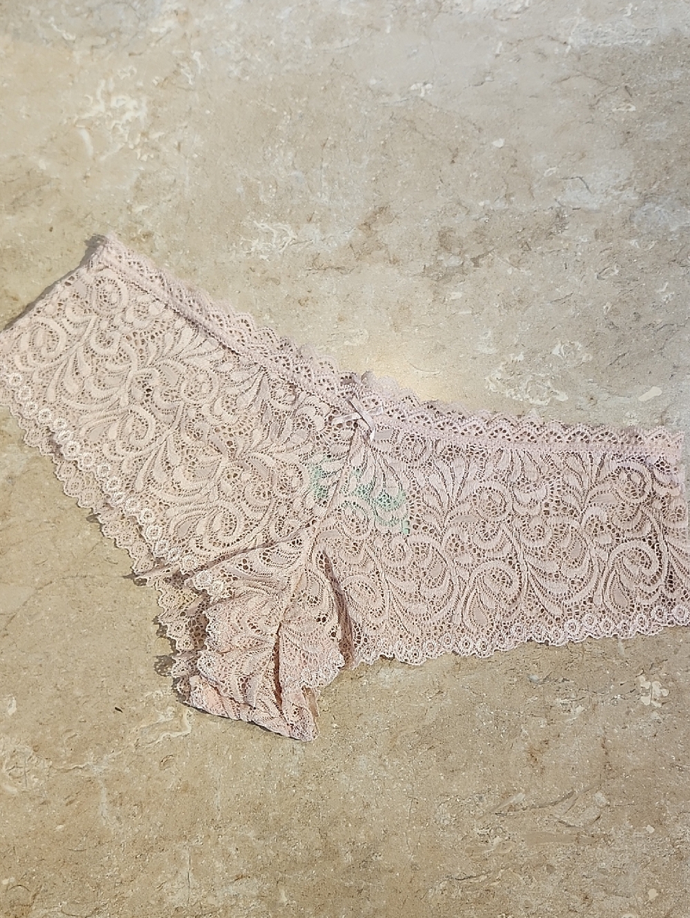 Honeydew Pink Lace Cat Hipster Panty XL